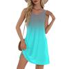 Women's Casual Sundress With Pockets Summer Boho Beach Dress T-Shirts Dress V Neck Loose Tank Dresses