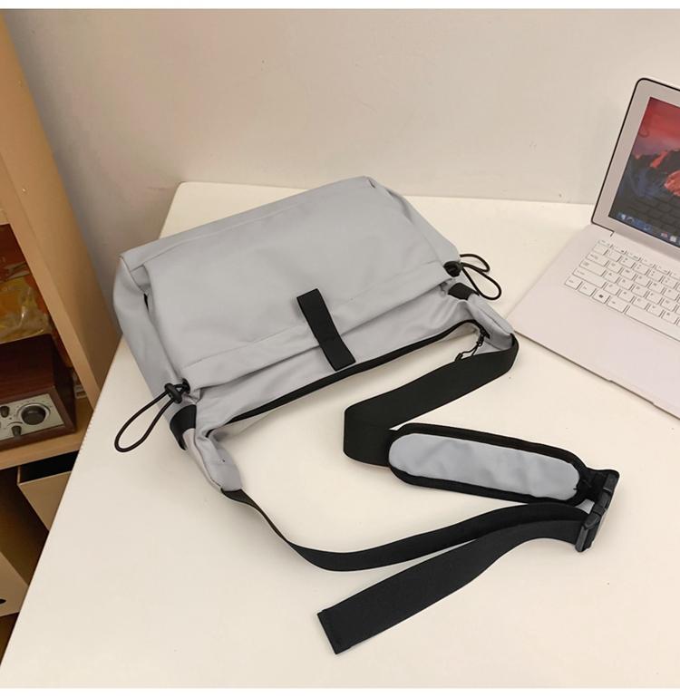 Пригородная сумка Большая вместительная сумка через плечо Сплошной цвет Студенческая сумка на плечо для мужчин и женщин