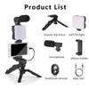 Smartphone Vlogging Kit With Tripod Phone Holder Mini Microphone LED Fill Light Starter For Vlog Live Stream Short Video YouTube