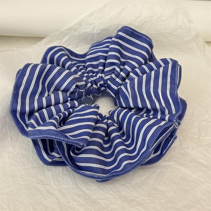 Ruffle High Elastic Hair Bands Girls French Vintage Elegant Hairbands Ribbon Hair Ties Women Girls Cute Hair Styling Accessories