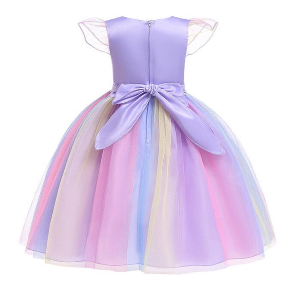 Unicorn for Girls Set with Headband and Necklace Premium Fabric 3-4 Years 110 cm Purple