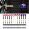 Safe Darts 12Pieces 14g Darts Set Soft Plastic Tip Plastic Barrels Iron Golden Plated Shaft Plastic Flight with 100 Tip
