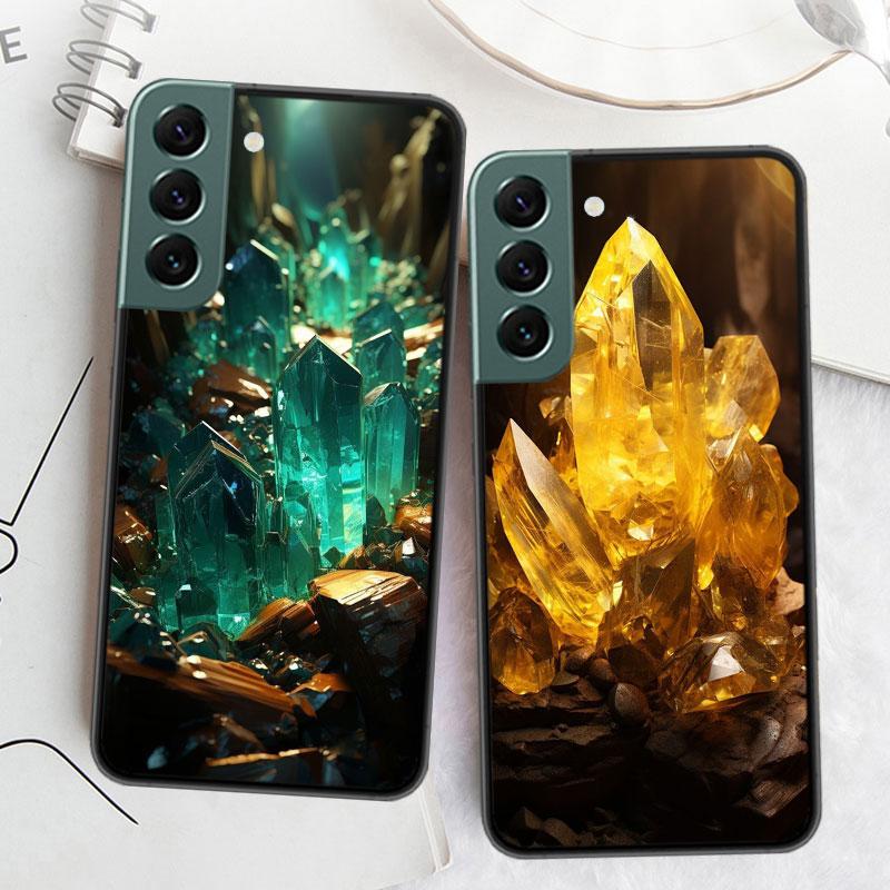 Чехол для телефона из натуральных хрустальных бриллиантов для Samsung Galaxy S22 S25 Ultra S21 S10 Plus S26 Edge S20 S23 S24 FE Силиконовый Мягкий