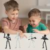 Stickman Ornament Multi-Purpose Action Figure Decor Mysterious Design Stress Relief Toy with Fully Poseable Robot