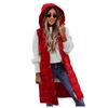 Ayollar Qishki Temperament Yengsiz Kardigan O'rta uzunlikdagi Paxta Jilet Jaket