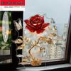 2D Flat Rose Swan & Butterfly Acrylic Desk Decor Plaque, Golden Leaves & White Swans, Suitable for Wall Decoration, Porch, Room, Villa, Accents Home,