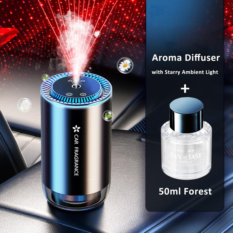 Автомобильный ароматизатор со светодиодной подсветкой Starry Ambient Light 50 мл, одеколон, парфюм, освежитель воздуха для автомобиля, ароматизаторы для автомобилей