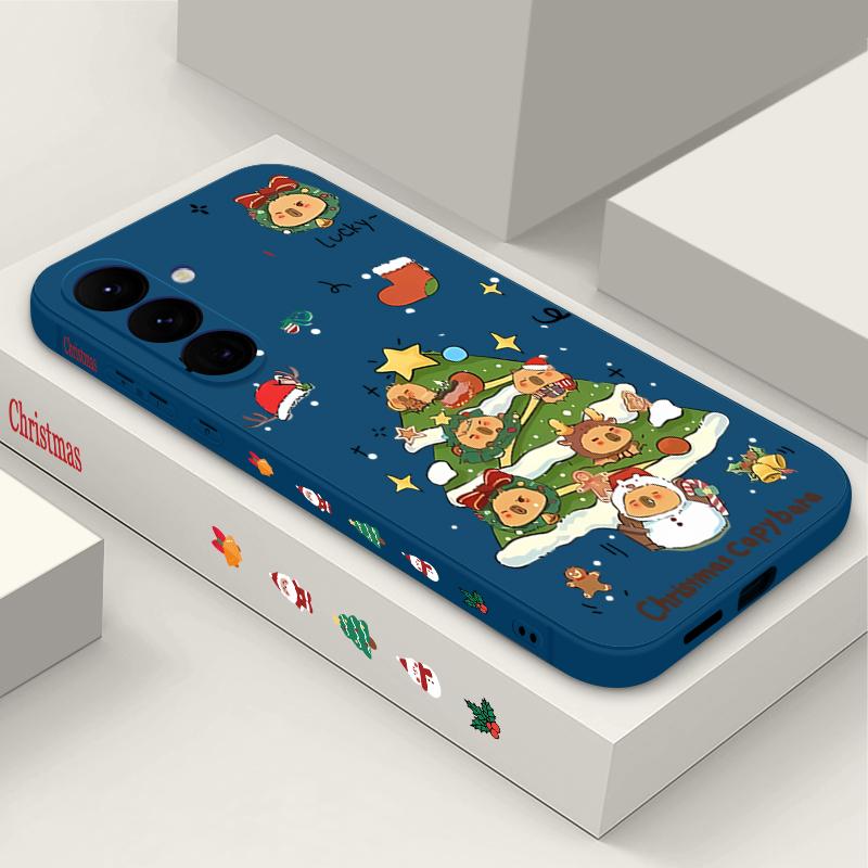 Чехол с рисунком рождественской елки для Samsung Galaxy S25 S24 Ultra S23 S22 Plus S21 FE A15 A16 A17 A26 A35 A36 A54 A55 A56 5G Чехол-шнурок Фунда