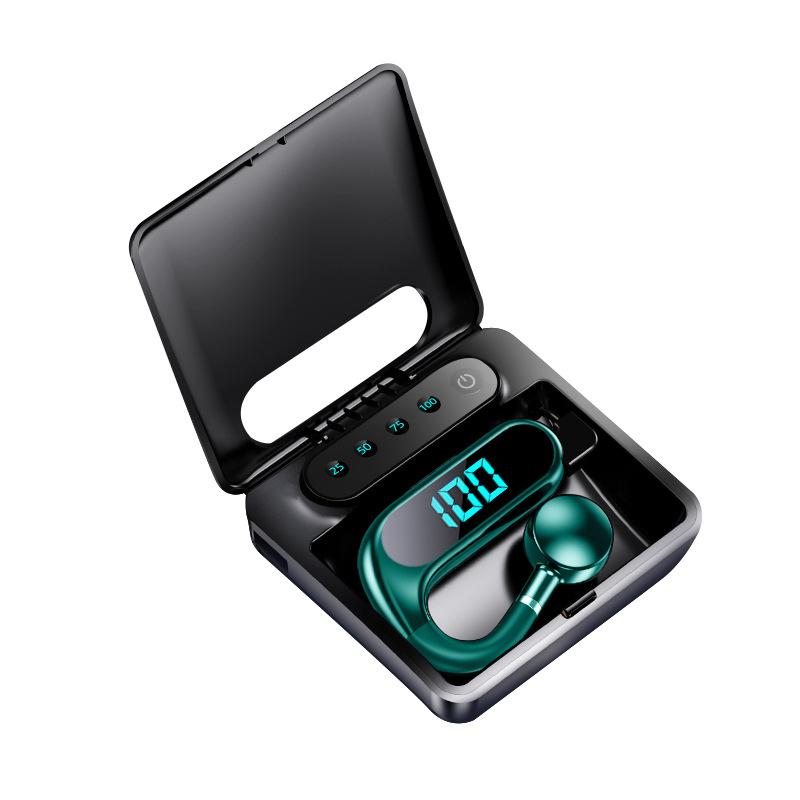 Новая Bluetooth-гарнитура с костной проводимостью, одно ухо, подвесное ухо, не входит в ухо, деловой спортивный цифровой дисплей, пояс