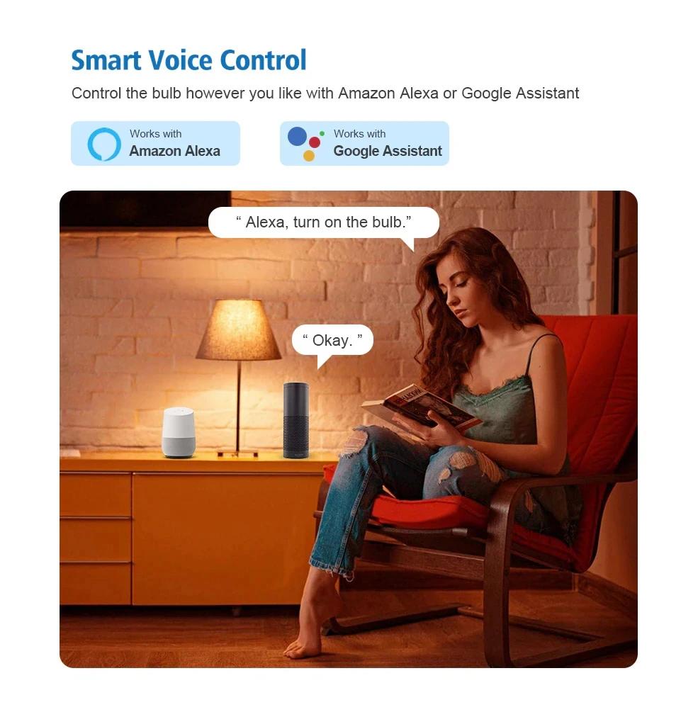 Умная светодиодная лампочка Tuya WiFi Zigbee E14 Лампы-свечи RGB CW Диммируемая светодиодная лампа Для Alexa Google Home Alice Управление приложением eWeLink