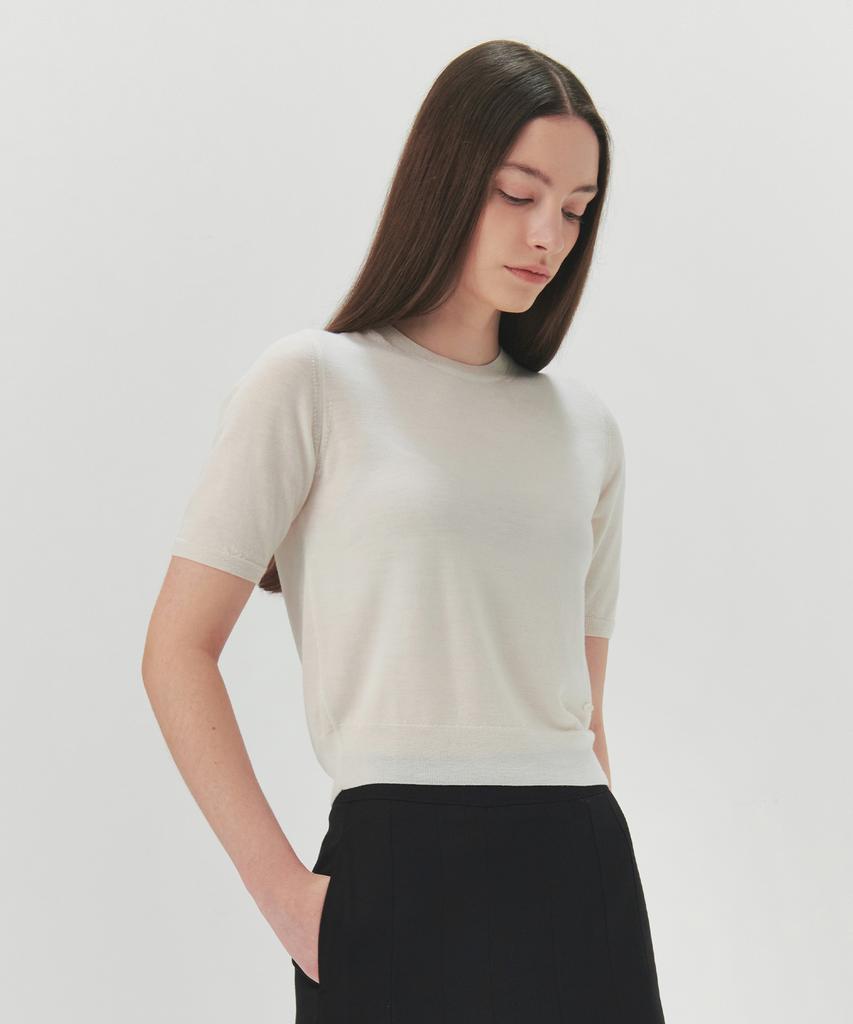 Leuba Classic Round Knit из шерсти мериноса - Цвет: вне белого