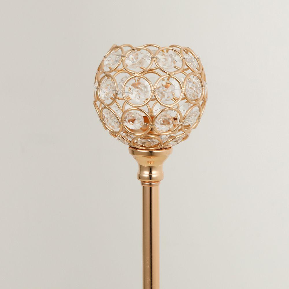 Товары для вечеринок Романтический ужин Подсвечник Золотая хрустальная чаша Подсвечник для чайной свечи Свадьба Церковь