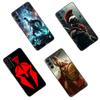 Spartan Black Silicone Phone Case For Samsung Galaxy S23 S21 S20 FE S24 S22 Ultra S10E S10 S9 S8 Plus