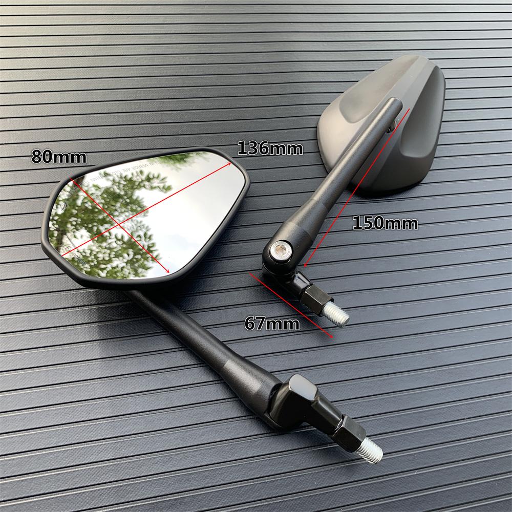 Motorcycle Foldable Oval Rearview Mirror For Yamaha Suzuki Ducati Kawasaki BMW Buell KTM Dual Sport Dirt Bikes ATV