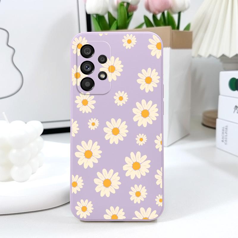 Corrugated Daisy Case For Samsung Galaxy A73 A53 A33 A23 A13 A72 A52 A52S A32 A22 A12 A71 A51 A31 A21S 4G 5G Cover