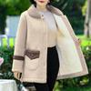Women's Winter Plus Size Warm  Jacket Solid Color Warm Jacket Lined Fleece Standing Collar Coat