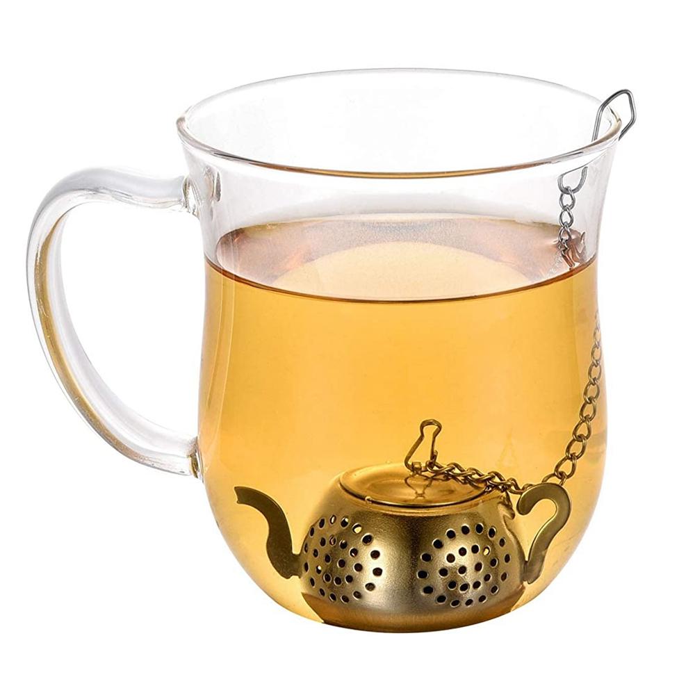 Чайные заварники Дизайн в форме чайника Многоразовые с удлиненным крючком-цепочкой