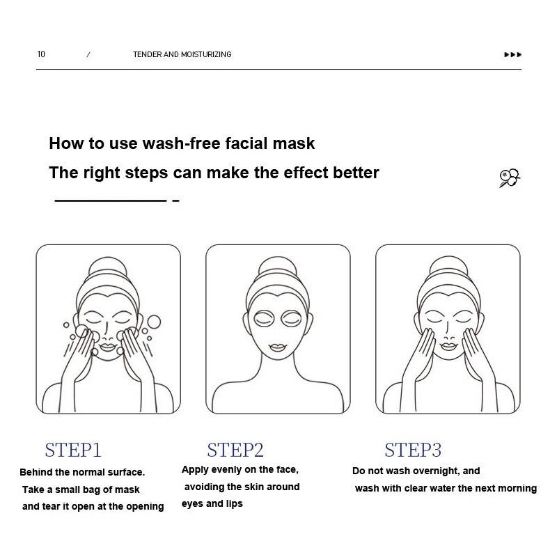 10 Pcs/Lot Blueberry Arbutin Disposable Mask Moisturizing Refreshing Oil Control Brightening Skin Tone Sleep Mask Shrink Pores