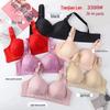 Plus Size Wire-Free Lace Bra: Breathable, Push-Up, Side Support, Anti-Sagging, Slimming Effect for Middle-Aged and Elderly Women