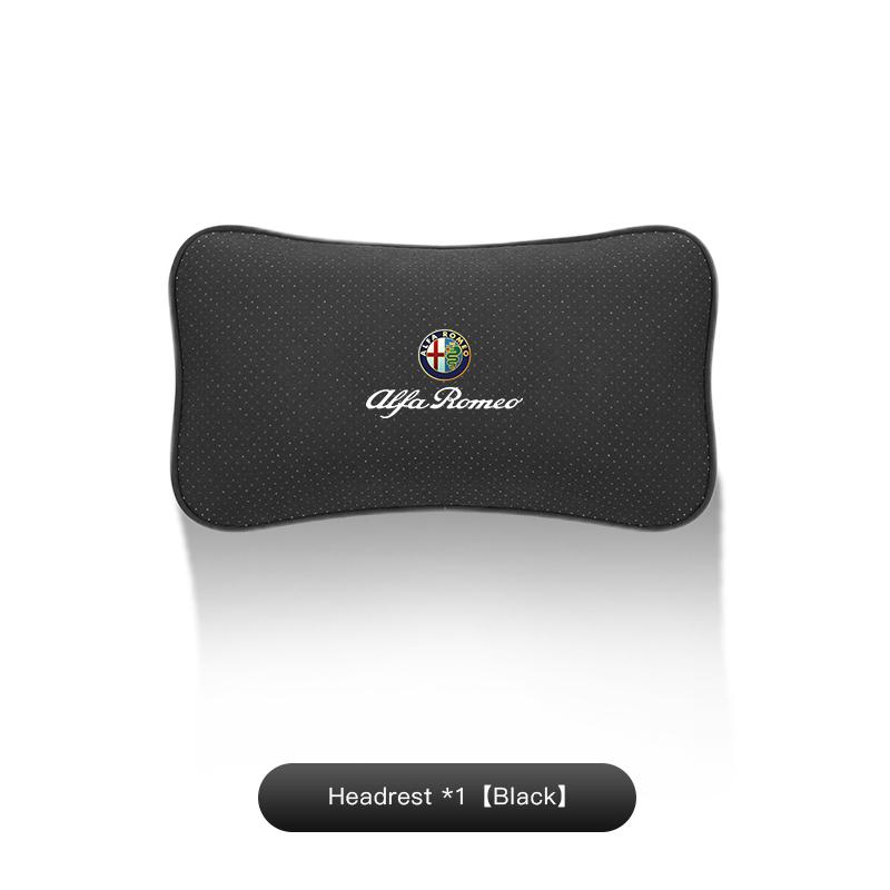 Car Headrest Waist Support Set Neck Pillow Car Waist Cushion For Alfa Romeo 156 159 147 4C 8C 166 Giulia Giulietta Mito Stelvioxya563