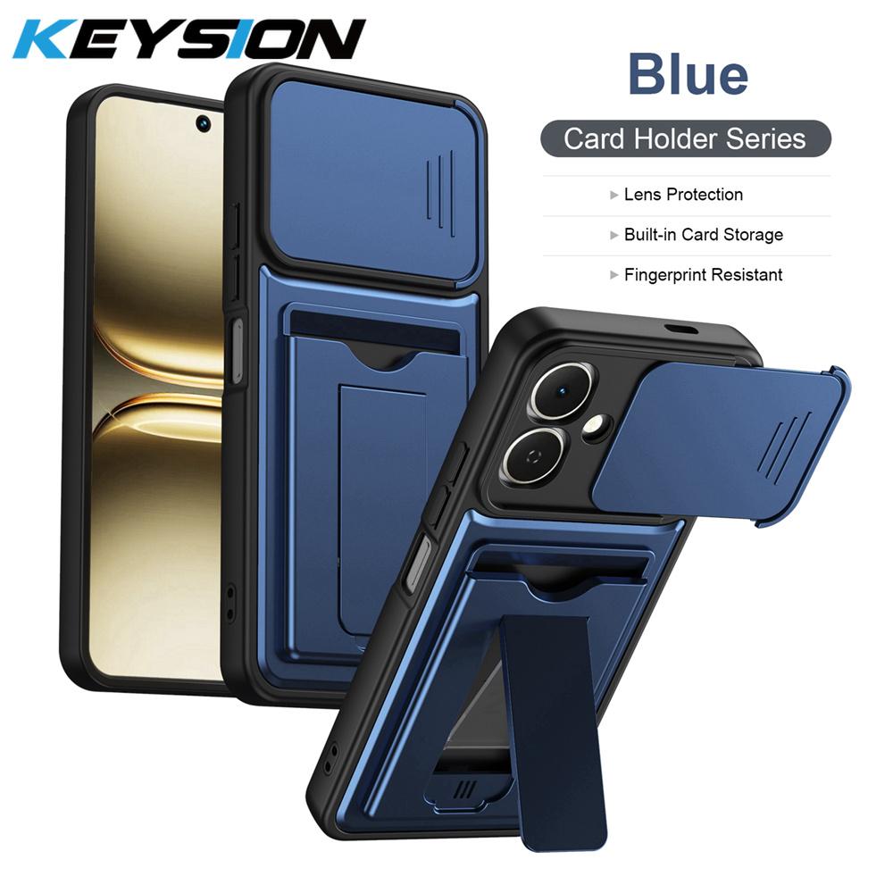 KEYSION Сумка-кошелек Чехол для телефона для TECNO Spark Go 2 Pop 10 Защита выдвижной камеры Подставка Ударопрочный чехол для Infinix Smart 10