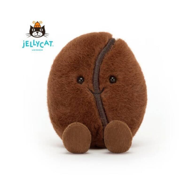 Тема Плюшевая игрушка Jellycat Кофейное зерно Коричневый Детская Мягкая Улыбающееся выражение Лица Подарок