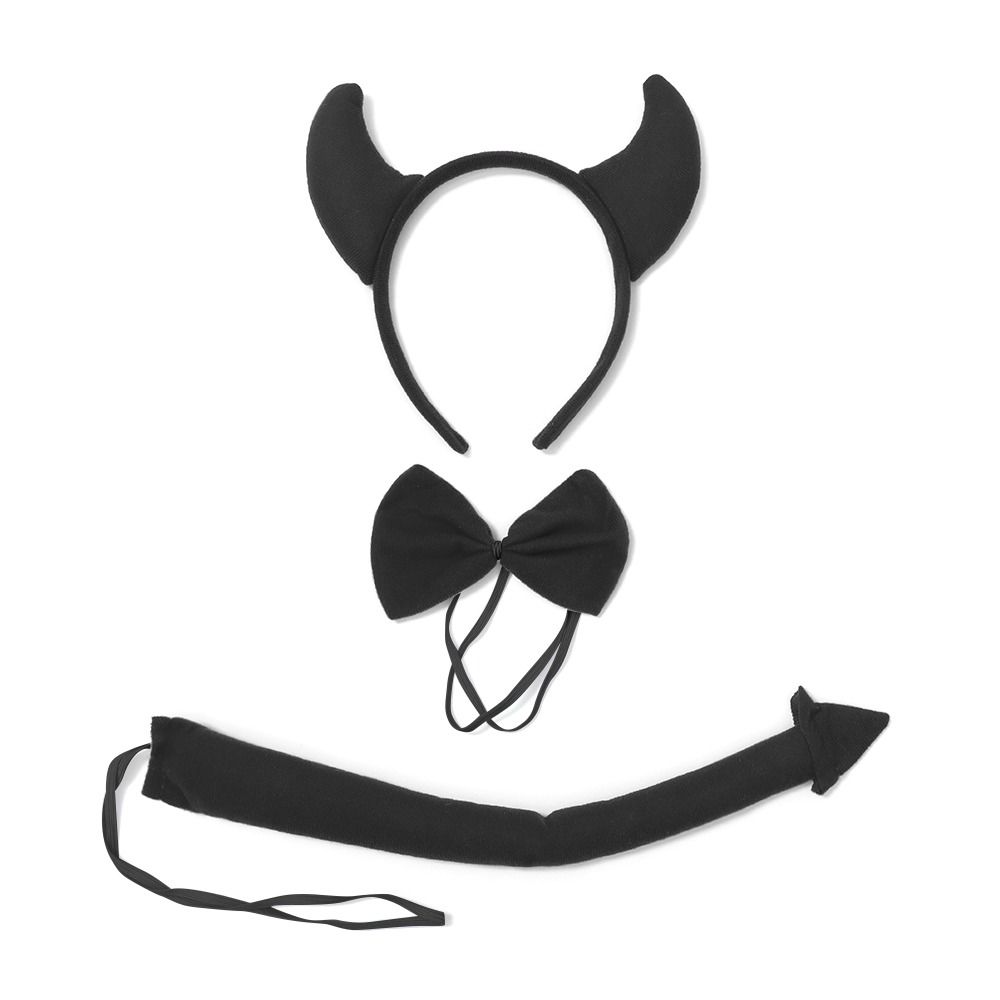 Костюм для костюмированной вечеринки «Демон», комплект костюмов для косплея «Хвост дьявола» + галстук-бабочка для украшений на Хэллоуин