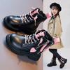 Children's Warm Cotton Boots  Princess Leather Boots