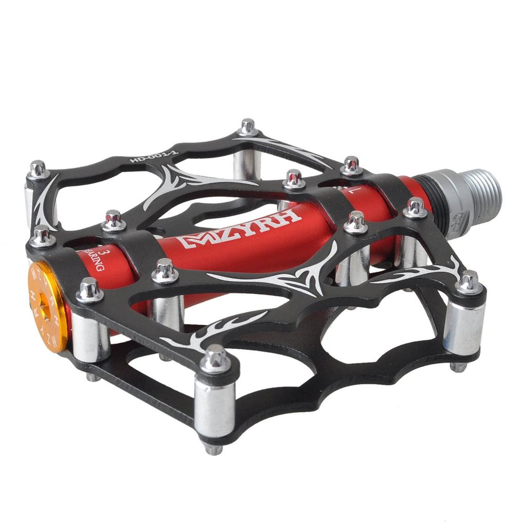 Jpfashioning Cross Bike Pedals, Ultra-Lightweight Aluminum Alloy Flat Pedals, Durable, Set of 2 (Black 2)