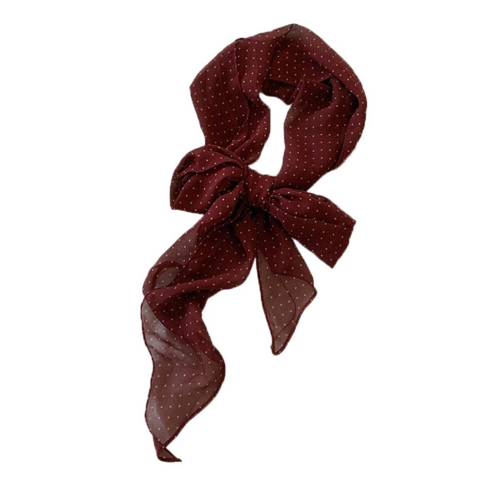Printed Polka Dot Scarf Ribbon Long Scarves Retro Scarf Headband  Dressing Decoration