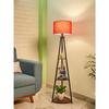 Metal Floor Lamp with 3 Shelves (Lily Red)