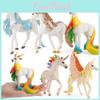 Stunning Pvc Unicorn Rainbow Horse Flying Pony Elf Sheep Decorative Figurine For Collectors