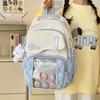 Student Bag Women's Large Capacity Backpack Color Contrast Backpack