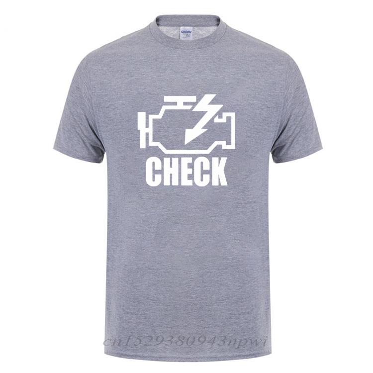 Mechanic Auto Repair Check Engine Light TShirt Funny Birthday Gift For Unisex Daddy Father Husband Short Sleeve Cotton T Shirt Tee