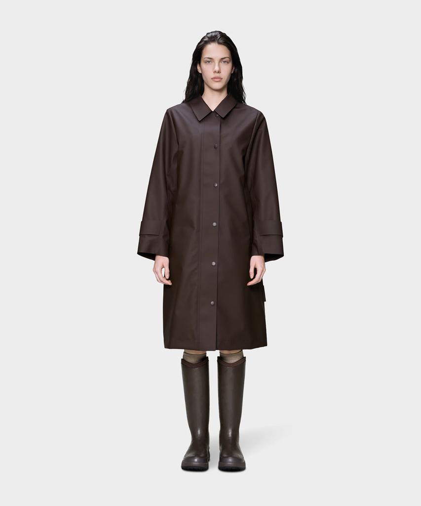RAINS Nara Women'S Long Jacket - Bark