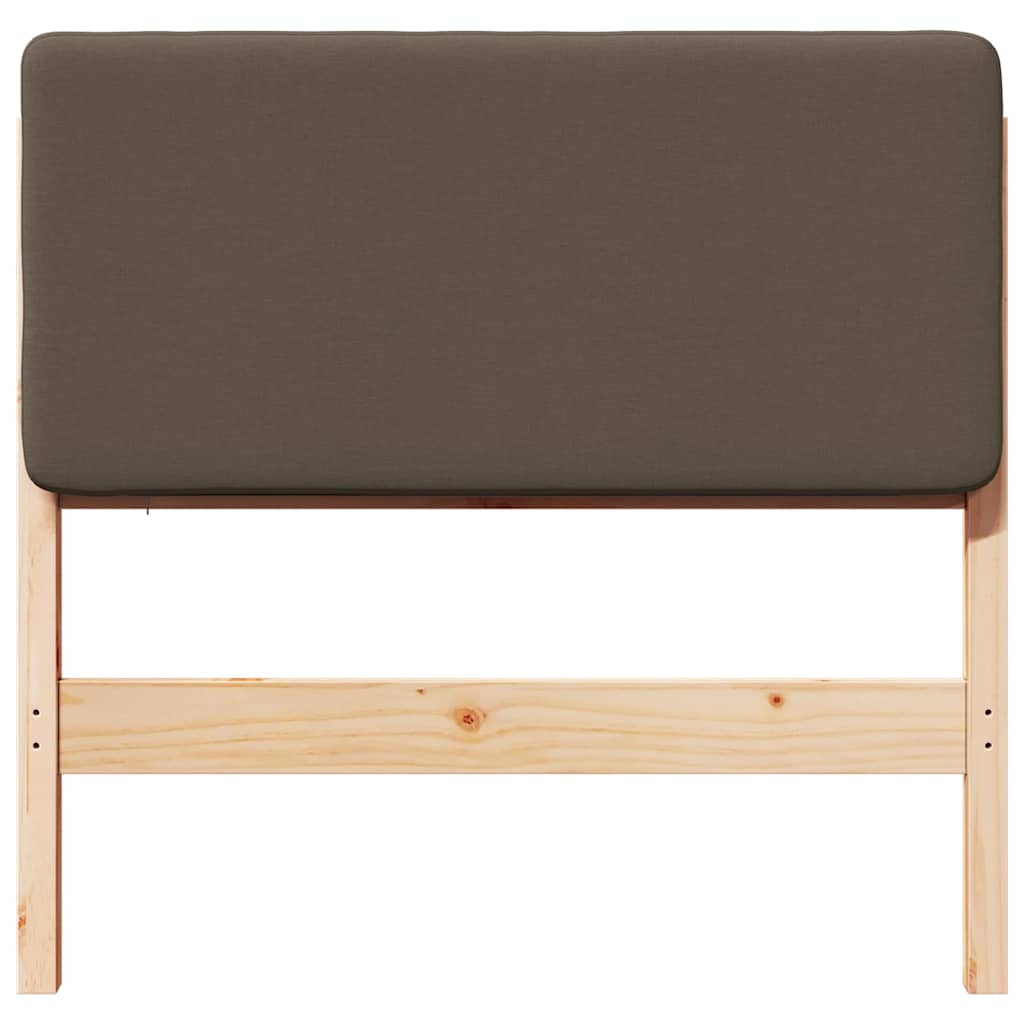 Upholstered Headboard in Brown and Taupe 75 cm