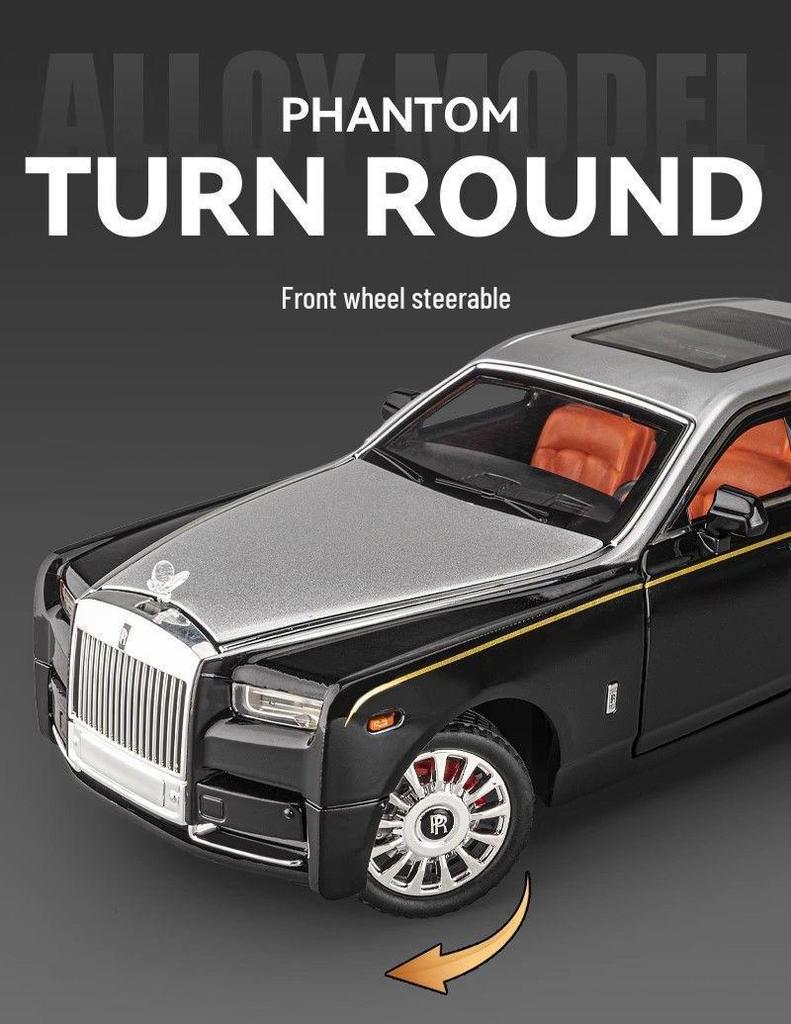 1:Модель автомобиля Rolls-Royce Phantom из сплава в масштабе 1:18 - Предмет коллекционирования и декоративный элемент