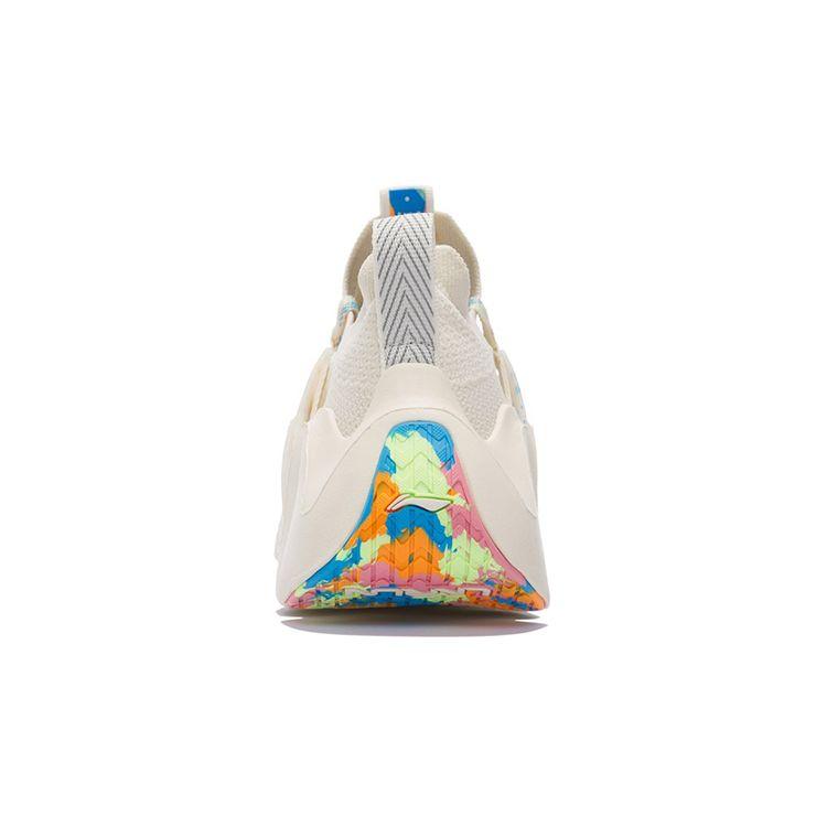 Li Ning Huanci цельнокроеные тканые амортизирующие нескользящие износостойкие дышащие повседневные туфли с низким верхом мужские повседневные туфли белого цвета AZGS031-3