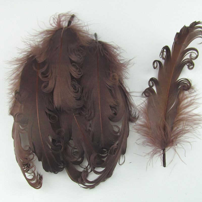 Аксессуары из белых больших вьющихся перьев своими руками для шляп, одежды и сумок