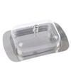 Butter Dish Box Container Cheese Bread Storage Tray With See-Through Lid