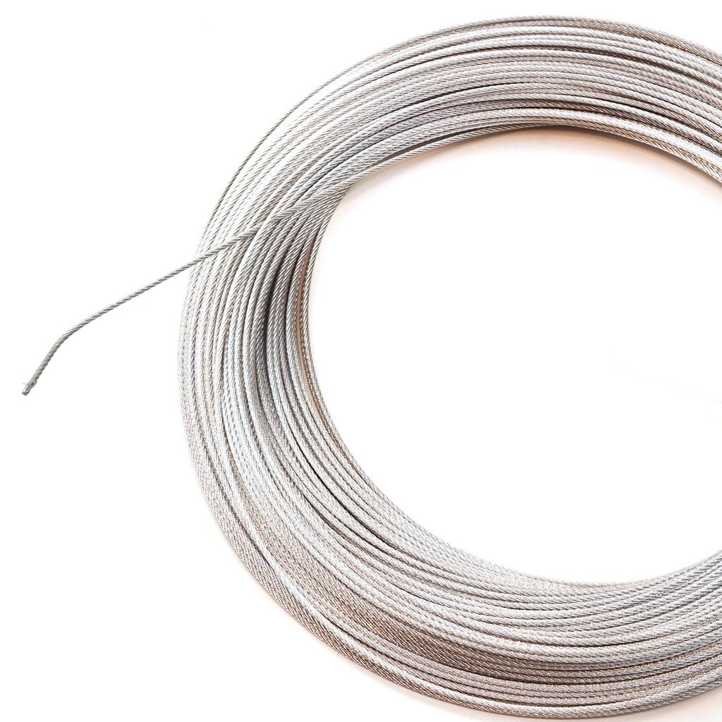 EWR5472 Диаметр прочного оцинкованного стального троса: Длина 1,5 мм : 100-метровые нити 7x7 для ремонта регулятора стеклоподъемника автомобиля