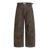 Kisko Melard Retro Deconstructed Washed Vintage Flared Cargo Pants Unisex Trendy Loose Straight Casual Pants