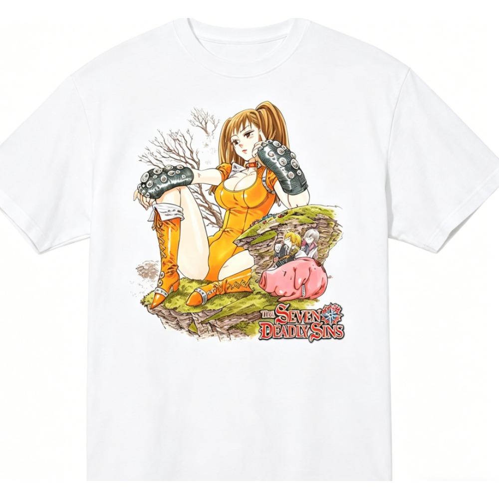 seven deadly sins merch Anime Lover T shirt Year round clothing personality Clothes Plus Size Unisex New Model Couples high quality soft