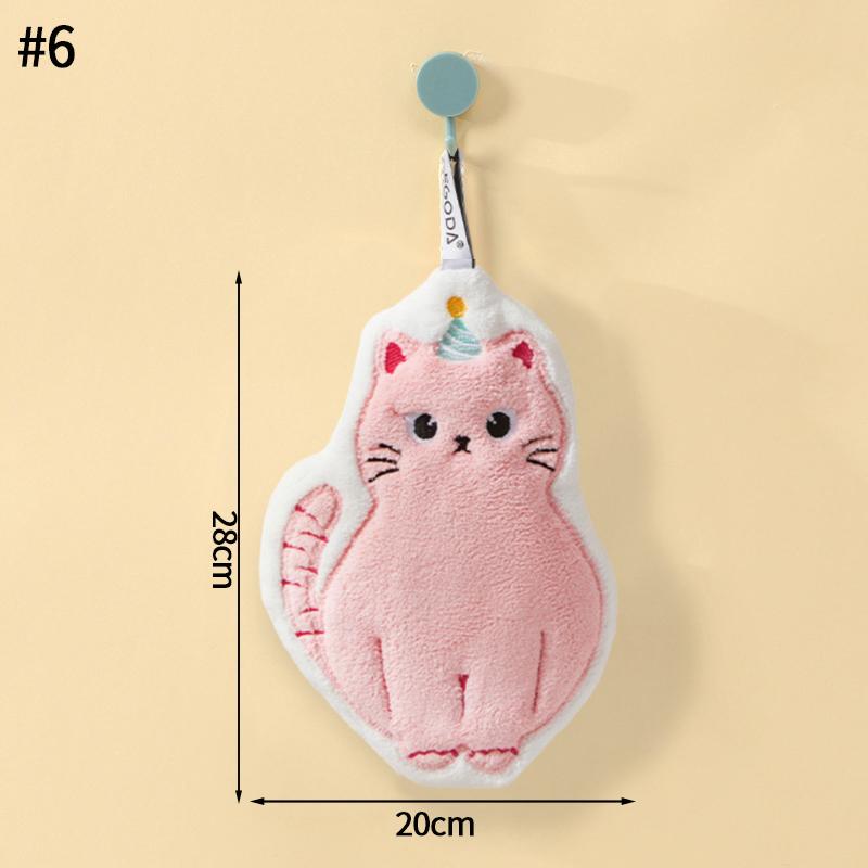 Cartoon Black Cat Hand Towel Soft Absorbent Coral Fleece Children Face Towel Halloween Pumpkin Hand Towels Bathroom Kitchen Use