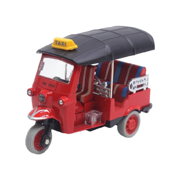 Cute Thai Tricycle Model Toy Alloy Tricycles Vehicle for Kids and Home Decoration with Vibranted Color and Alloy
