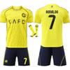 25-26 Домашняя футбольная форма Аль-Наср для детей и взрослых РОНАЛДУ №7