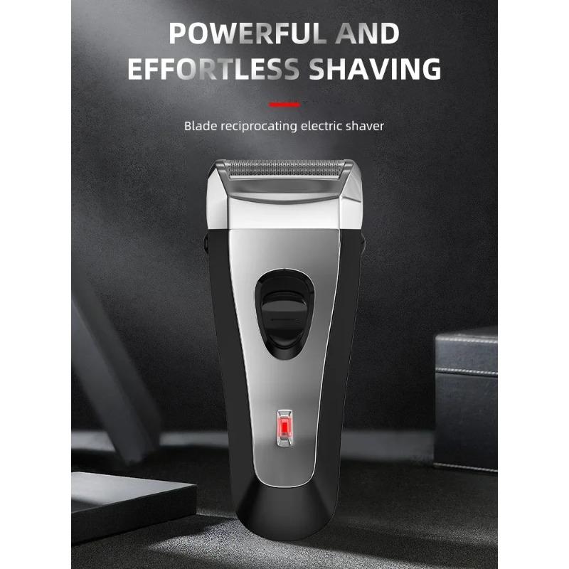 Водонепроницаемая возвратно-поступательная беспроводная бритва, USB-перезаряжаемая бритвенная машинка, парикмахерский триммер, электрическая бритва для мужчин