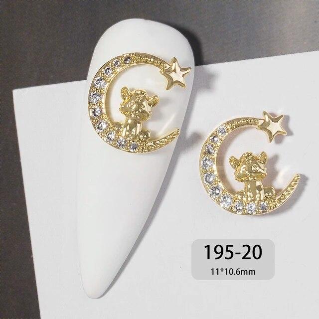 Chinese New Year 3D Nail Art Accessories Jewelry Decorations DIY Tiger Lucky Money Bag Crystal Red Gemstone Rhinestone Beads