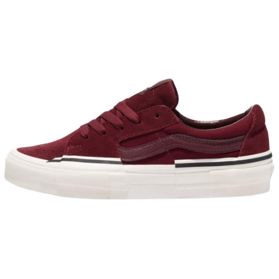 Vans Slip Resistant Durable Low Top Skate Shoes Unisex Sneakers Burgundy VN000CRNPRT