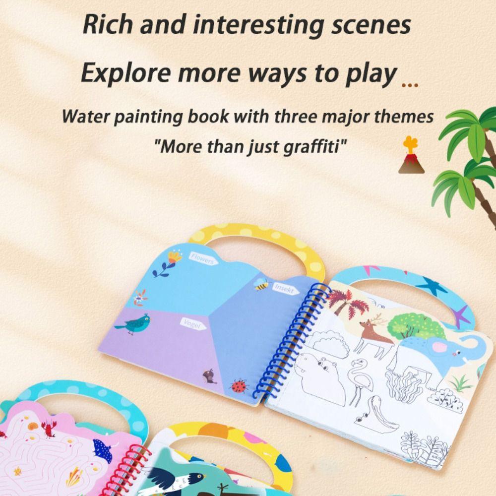 Graffiti Water Drawing Montessori Toys Clear Water Color Magic Water Drawing Book Children Toys